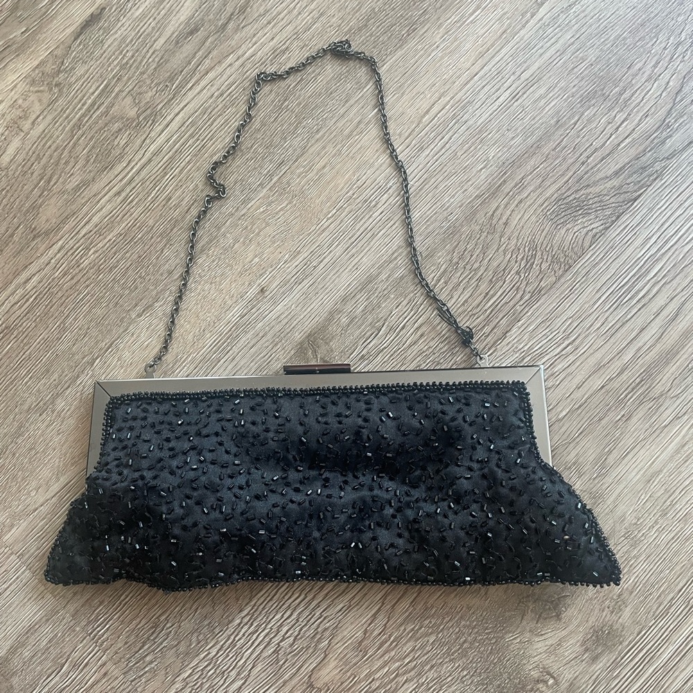 Black evening purse clutch